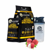 1 - Muscle Trail Gold Standard Series 100% Natural Whey Protein,  60 sachets/pack  Juicy Lychee (with Free Shaker Inside) 