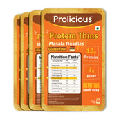 1 - Prolicious Protein Thins Snack Chips, Masala Noodles (Pack of 4) 50 g