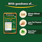 5 - Prolicious Protein Thins Snack Chips, Pani Puri (Pack of 4) 50 g