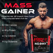 2 - Muscle Performance Anabolic Mass Gainer,  11 lb  Creamy Vanilla with Steel Shaker 