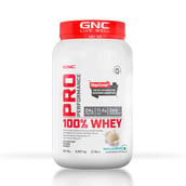 2 - GNC Pro Performance 100% Whey Protein, 2 lb Vanilla Cream with Steel Shaker 750ml Combo