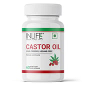 8 - INLIFE Castor Oil 500mg, 60 veggie capsule(s)