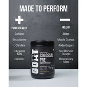 3 - G.O.A.T Fit Colossal Pre Workout 0.39 lb & Creatine Monohydrate 0.22 lb Combo with Free Shaker,  3 Piece(s)/Pack  Masala Lemonade & Unflavoured 