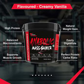 5 - Muscle Performance Anabolic Mass Gainer with Creatine Monohydrate 0.66 lbs & Gym Bag Combo, 11 lb Rabri Kulfi