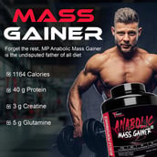 6 - Muscle Performance Anabolic Mass Gainer with Creatine Monohydrate 0.66 lbs & Gym Bag Combo, 5.5 lb Creamy Vanilla