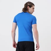 3 - MuscleBlaze Compression Muscle Tee Half Sleeve, X-Large Superman Blue
