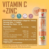 2 - Potencia Amla Vitamin C + Zinc Effervescent,  15 tablet(s)  Orange (Pack of 3) 