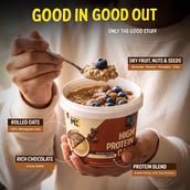 MuscleBlaze High Protein Oats 50g x 6 Pack Blue Tokai Cafe Mocha