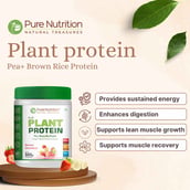 6 - Pure Nutrition Pure Plant Protein, 1.1 lb Banana Strawberry