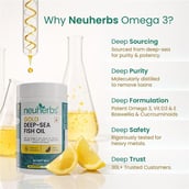 5 - Neuherbs Gold Deep Sea 6X Omega 3 Fish Oil Lemon Flavour,  60 softgels 