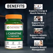 3 - Pure Nutrition L-Carnitine L-Tartrate, 60 veggie capsule(s) Unflavoured