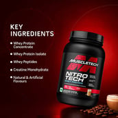 7 - MuscleTech NitroTech Whey Protein,  2 lb  Cappuccino 