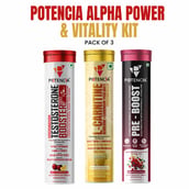 10-(5 - Potencia Alpha Power & Vitality Kit, 3 Piece(s)/Pack Testosterone Booster(Cherry Lemonade),L-Carnitine(Masala Lemonade),Pre-Boost(Mixed Berry)