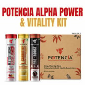 1 - Potencia Alpha Power & Vitality Kit, 3 Piece(s)/Pack Testosterone Booster(Cherry Lemonade),L-Carnitine(Masala Lemonade),Pre-Boost(Cola)