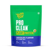 2 - Yogabar Pro Clean Plant Protein,  1.1 lb  Chocolate with Monk Fruit (Pack of 3) 