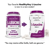 4 - HealthyHey Nutrition L-Leucine, 60 veggie capsule(s)