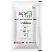 3 - BodyFirst Whey Protein Concentrate with ProHydrolase, 32 sachets/pack Milk Chocolate