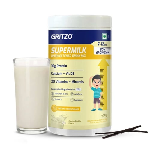 Supermilk Growth+ Unsweetened Boy 7 to 12 Years