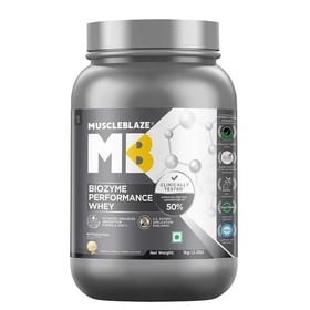 MuscleBlaze Biozyme Performance Whey Protein Powder (Old MRP), 2.2 lb French Vanilla Creme Performance Whey
