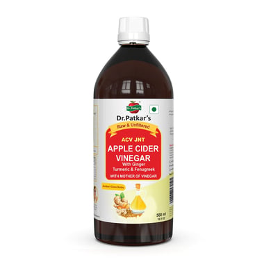 Dr. Patkar's Apple Cider Vinegar- 0.5 L with Ginger Turmeric & Fenugreek