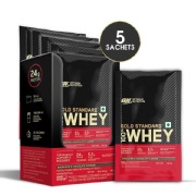 ON (Optimum Nutrition) Gold Standard 100% Whey Protein- 5 sachets/pack Double Rich Chocolate
