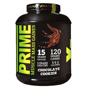 Big Flex Prime Muscle Mass Gainer, 6.6 lb Chocolate Cookies