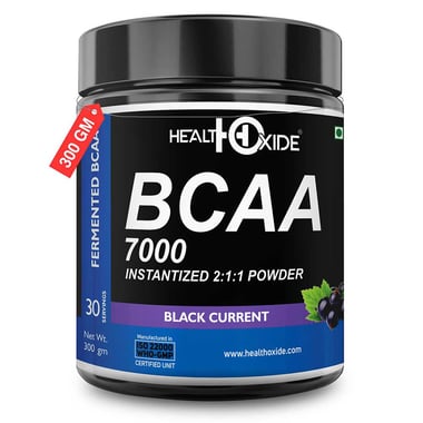 Health Oxide BCAA 7000 Instantized 2:1:1 Powder, 0.66 lb 30 Servings Black Current