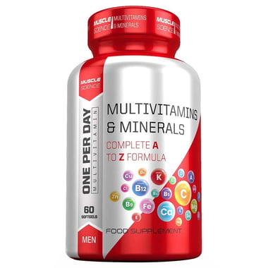 Muscle Science Men Multivitamin,  60 softgels  Unflavoured 
