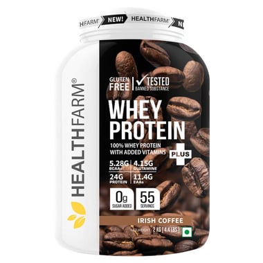 Healthfarm Whey Protein Plus, 4.4 lb Irish Coffee