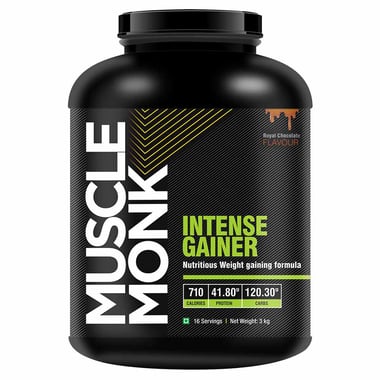 MuscleMonk Intense Mass Gainer, 6.6 lb Royal Chocolate