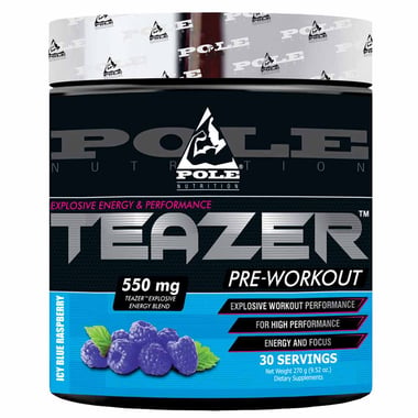 Pole Nutrition Teazer Pre Workout, 0.59 lb Blue Raspberry