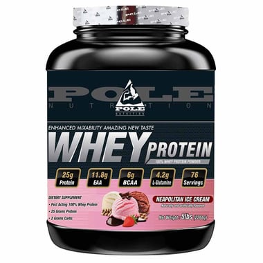 Pole Nutrition 100% Whey Protein, 5 lb Neapolitiann Ice Cream