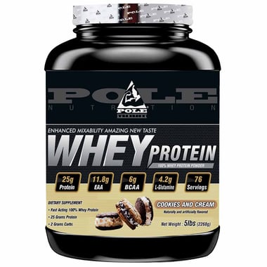 Pole Nutrition 100% Whey Protein, 5 lb Cookies and Cream