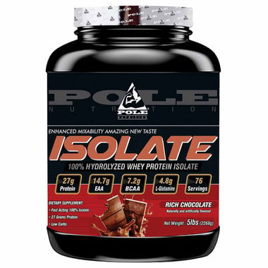 Pole Nutrition Whey Protein Isolate,  5 lb  Rich Chocolate 