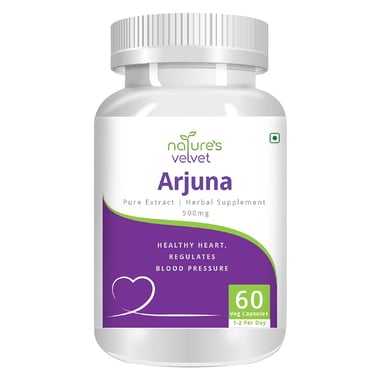 Natures Velvet Arjuna Pure Extract (500 mg), 60 capsules