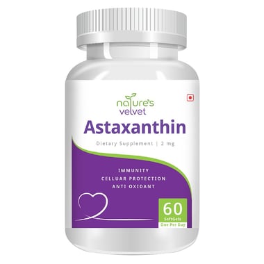 Natures Velvet Astaxanthin 2 mg, 60 softgels