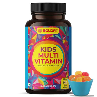 Boldfit Kids Multivitamin,  60 gummies  Unflavoured 