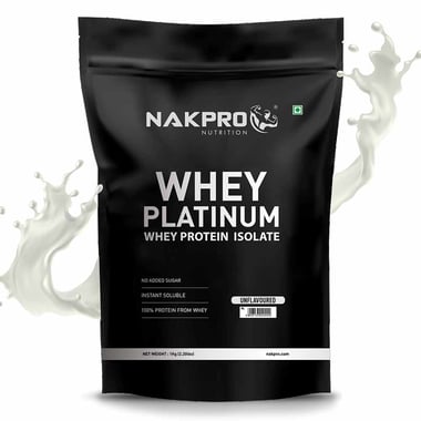 Nakpro Whey Platinum Whey Protein Isolate, 2.2 lb Unflavoured