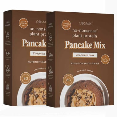 Cosmix No Nonsense Plant Protein Pancake Mix, Chocolate Cake (Pack of 2) 200 g