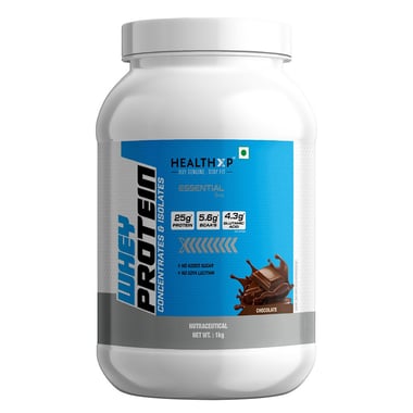 HealthXP 100% Whey Protein, 2.2 lb Chocolate