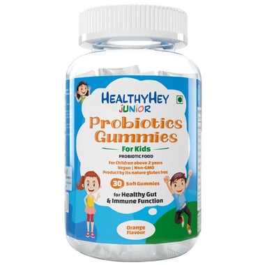 HealthyHey Nutrition Junior Probiotics,  30 gummies  Orange 