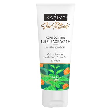 Kapiva Skin Rituals Tulsi Face Wash, 100 ml Acne Control