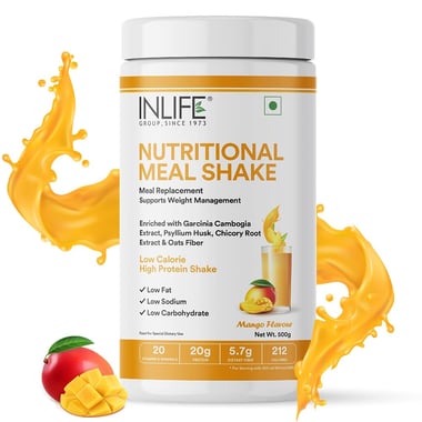 INLIFE Nutritional Meal Shake, 0.5 kg Mango