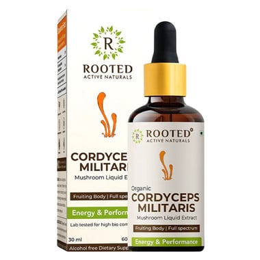Rooted Active Naturals Cordyceps Militaris Mushroom Liquid Extract, 30 ml