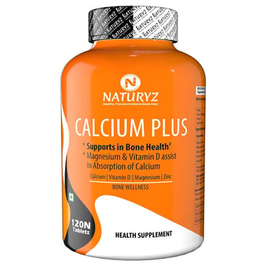 Naturyz Calcium Plus with Magnesium Zinc & Vitamin D, 120 tablet(s) Unflavoured