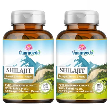Vaamveda Shilajit (Pack of 2), 60 capsules
