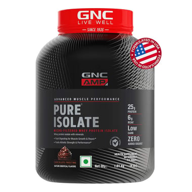 GNC AMP Pure Isolate Powder, 4 lb Chocolate Frosting