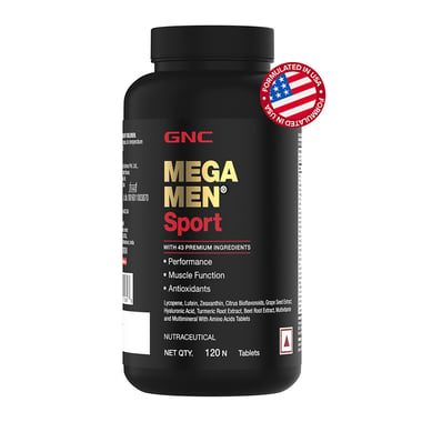 GNC Mega Men Sport Multivitamin,  120 tablet(s)  Unflavoured 