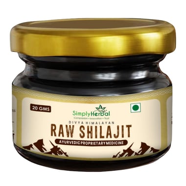 Simply Herbal Divya Himalayan Raw Shilajit Resin,  20 g 