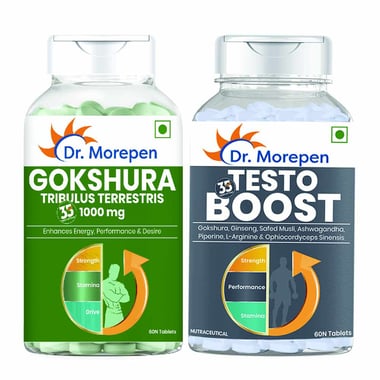 Dr. Morepen Gokshura & Testo Boost Combo, 60 tablet(s)